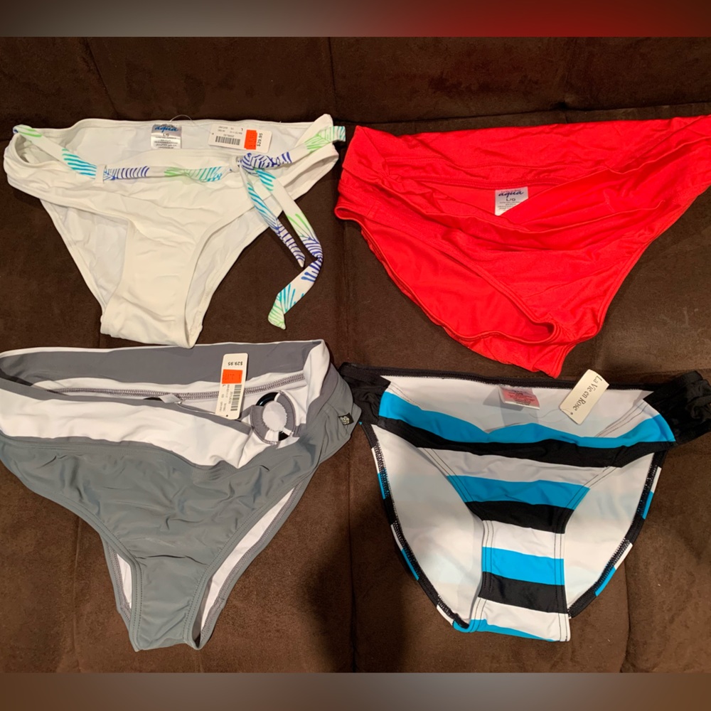 Ladies bathing suit bikini bottoms, 4 separated